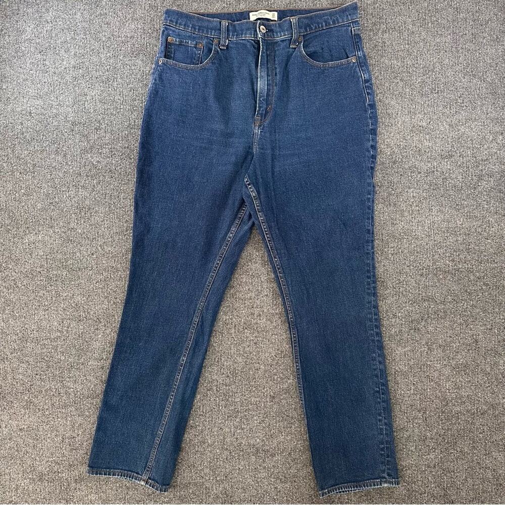 Abercrombie & Fitch Women’s Curve Love Slim Straight Ultra High Rise Jeans 32/14